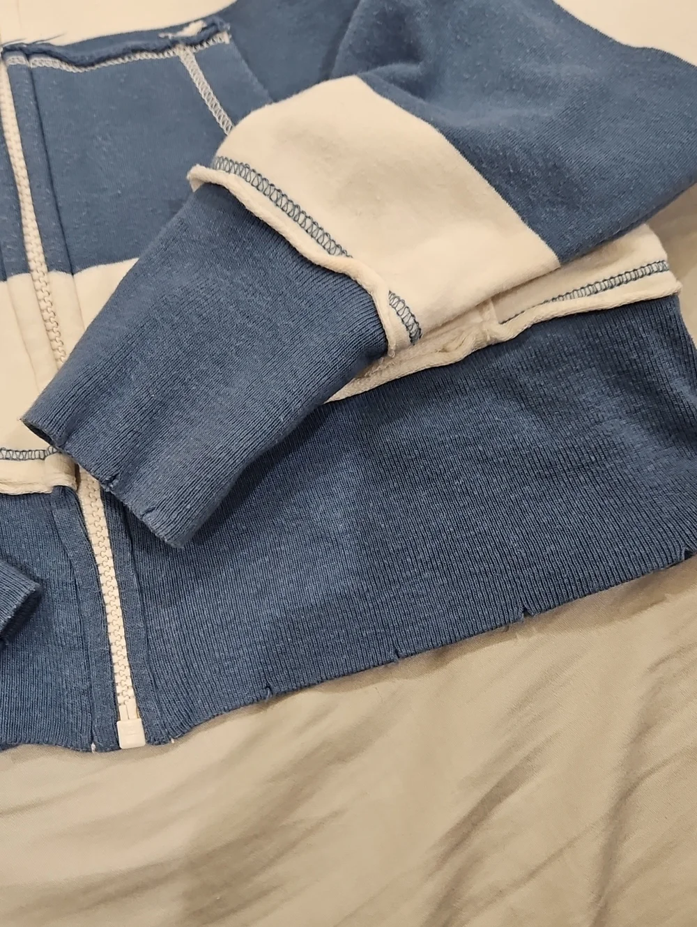 Ralph Lauren Kids Navy & White Striped Zip Hoodie